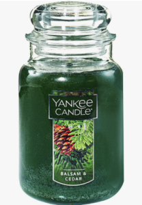 Yankee Candle Balsam & Cedar Jar Candle,Fresh Scent